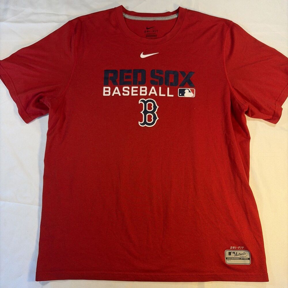 Nike Boston Red Socks Men’s Dri Fit T Shirt Size Large